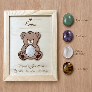 cadre naissance cadeau - ourson